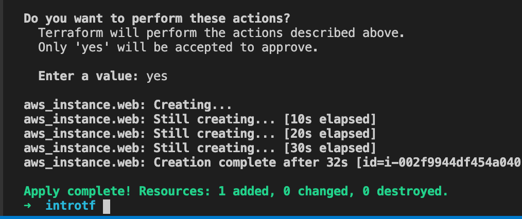 terraform init